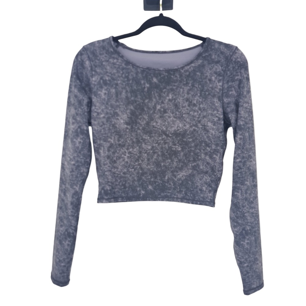 Lululemon Wunder Train Cropped Long Sleeve Shirt Size 10 Lavender Everlux